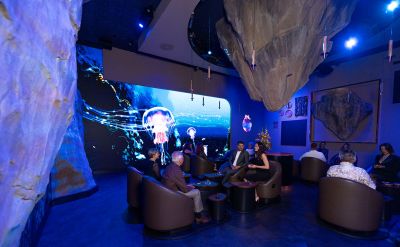 Guests during the Eatrenalin experience in the Ocean room.