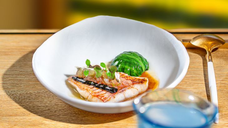 Kunstvoll inszenierter Gang beim Eatrenalin Dinner im Raum Umami.