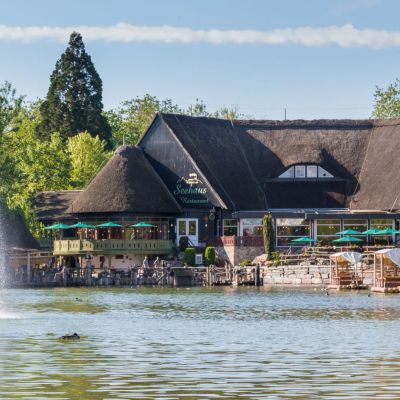 The Seehaus Restaurant in the Austrian themed area of Europa-Park.