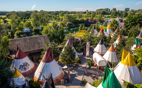 Tipizelt Tipi Town Luftaufnahme 